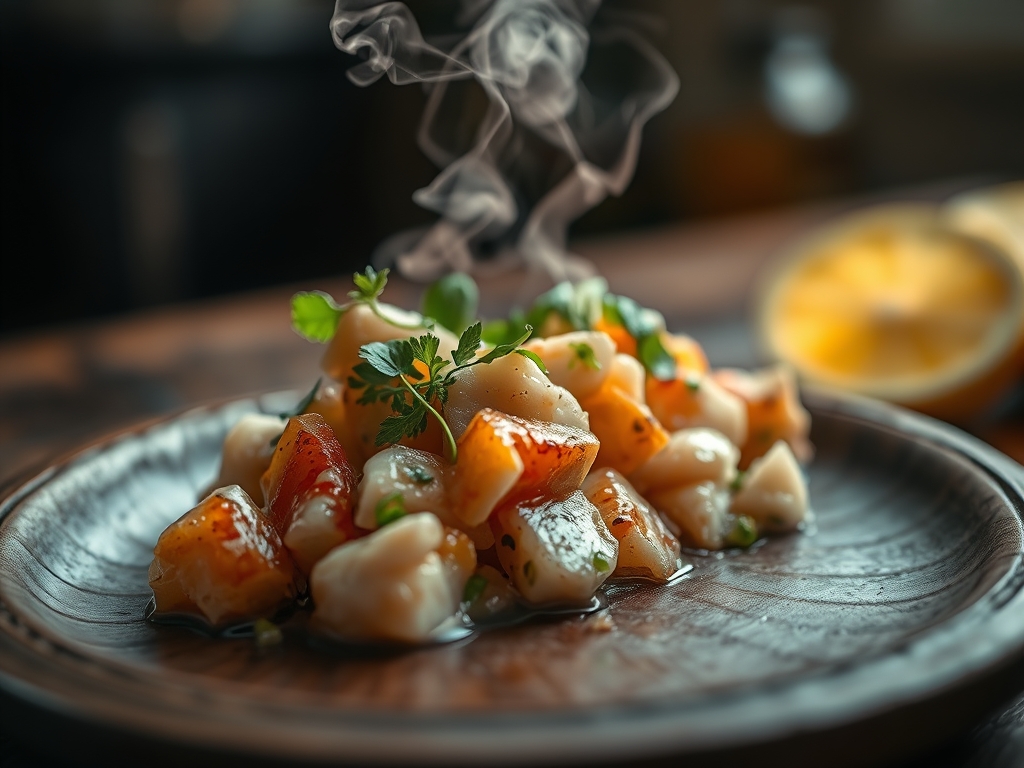 Ceviche de champiñones