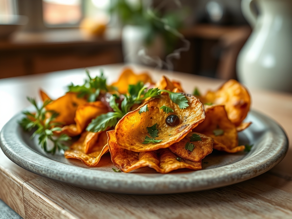 Chips de vegetales al horno