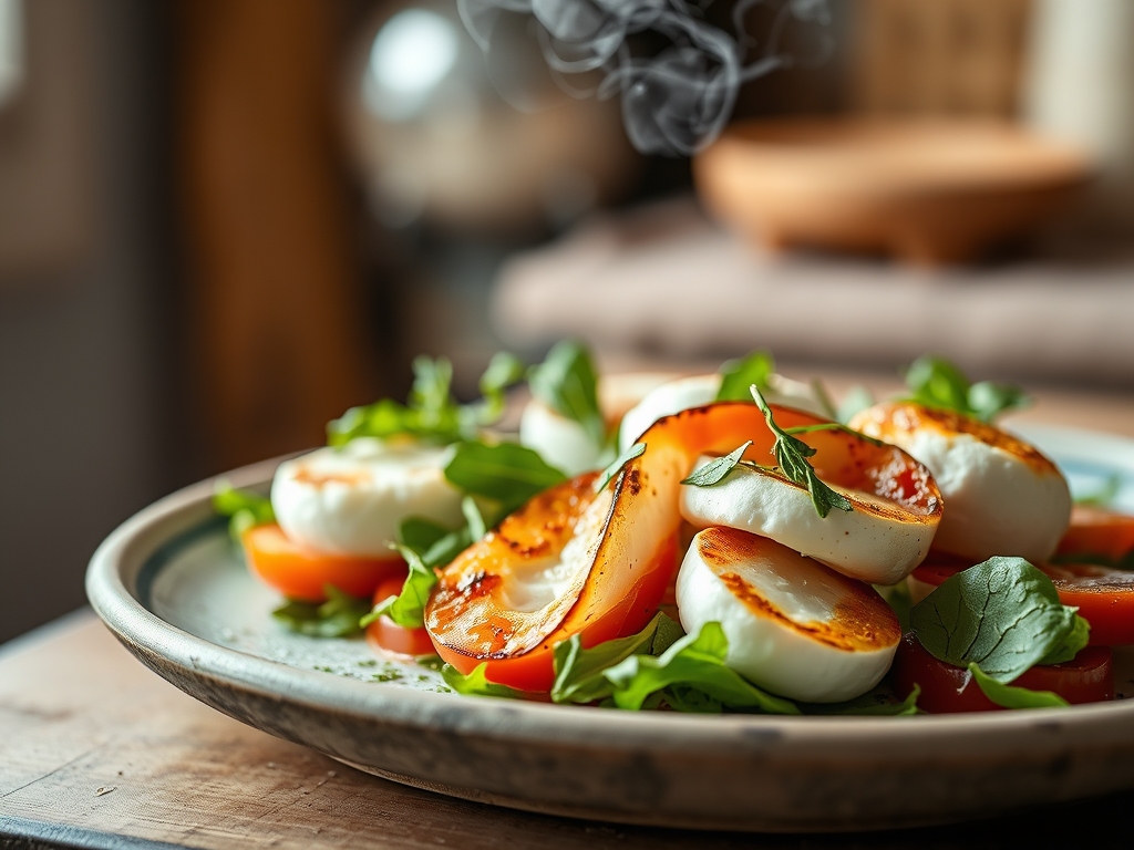 Ensalada Caprese moderna