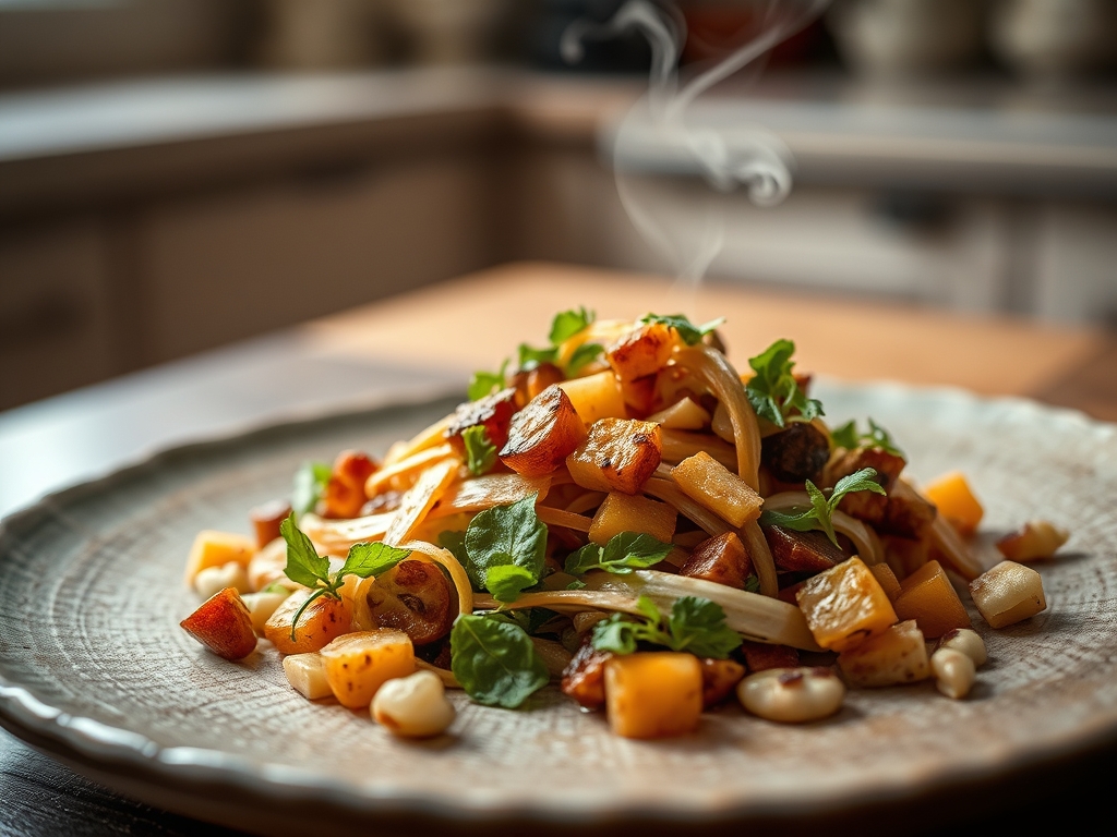 Ensalada de brotes y nueces