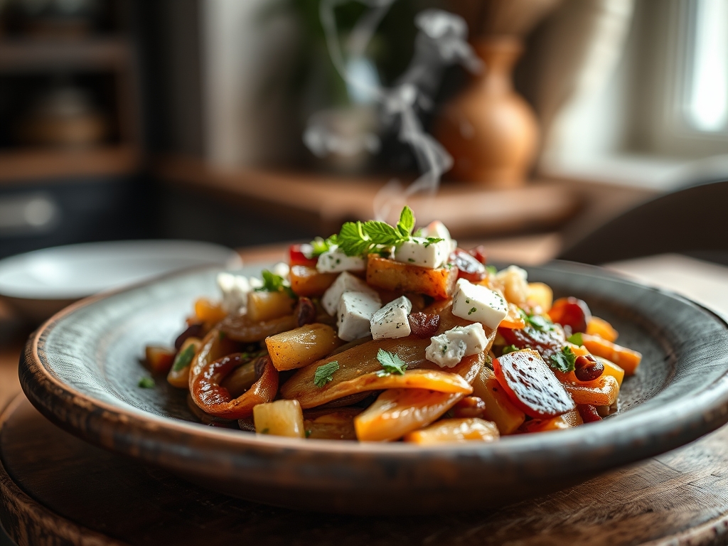 Ensalada de lentejas y feta