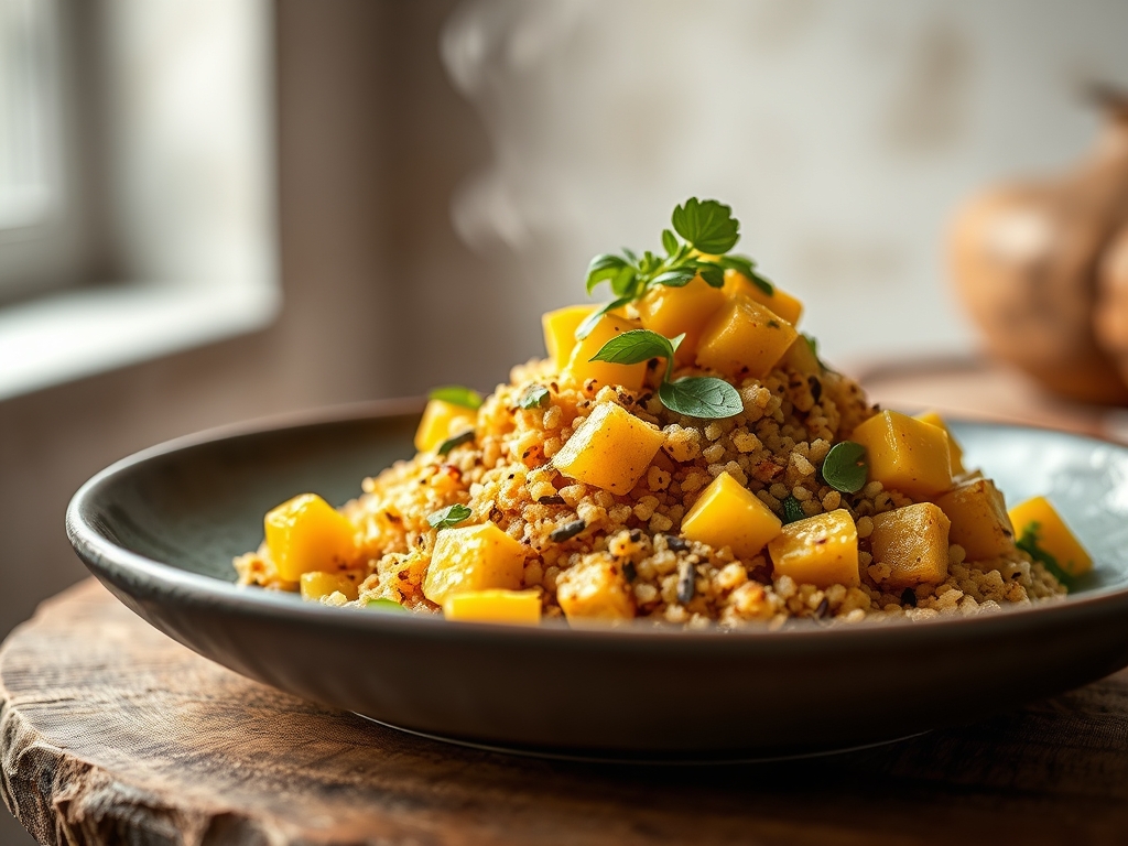 Ensalada de quinoa y mango