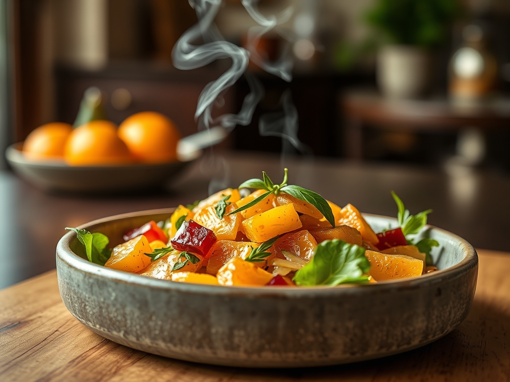 Ensalada de rúcula y naranja