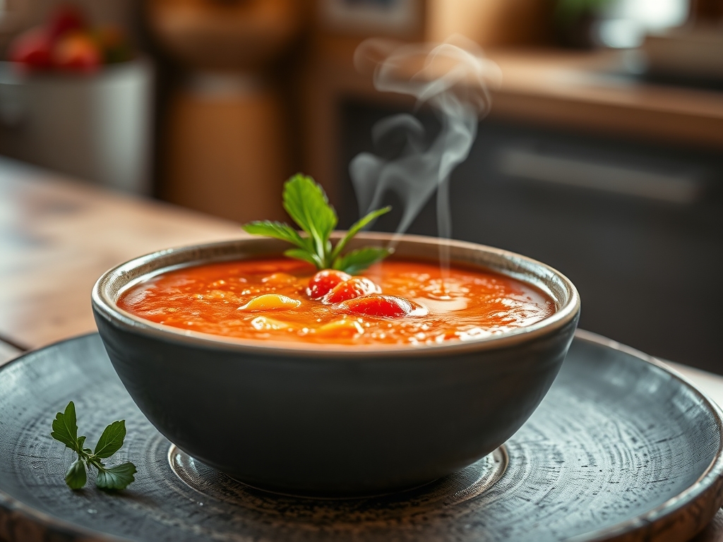 Gazpacho de fresas ligero