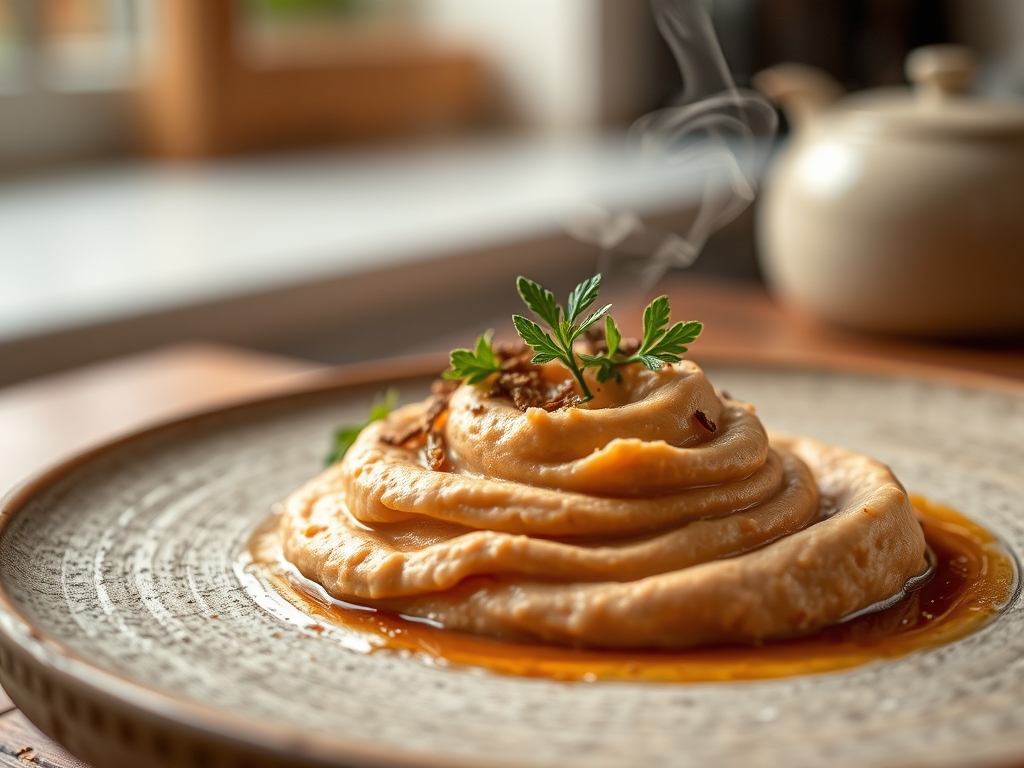 Hummus de remolacha rosa