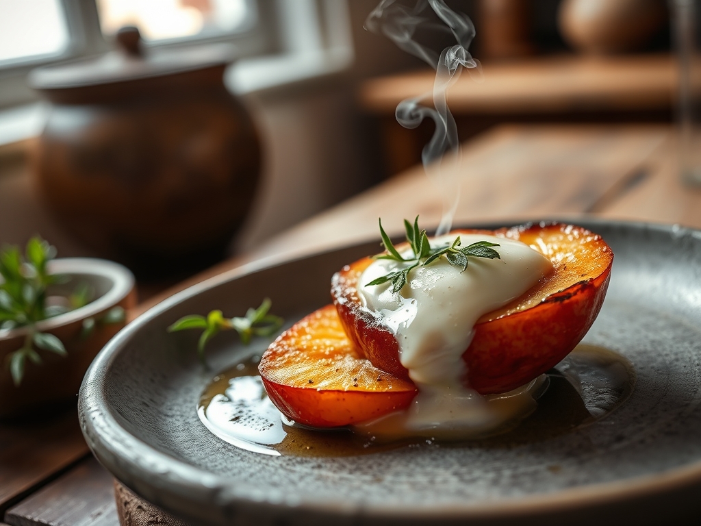 Manzana con crema de cacahuete