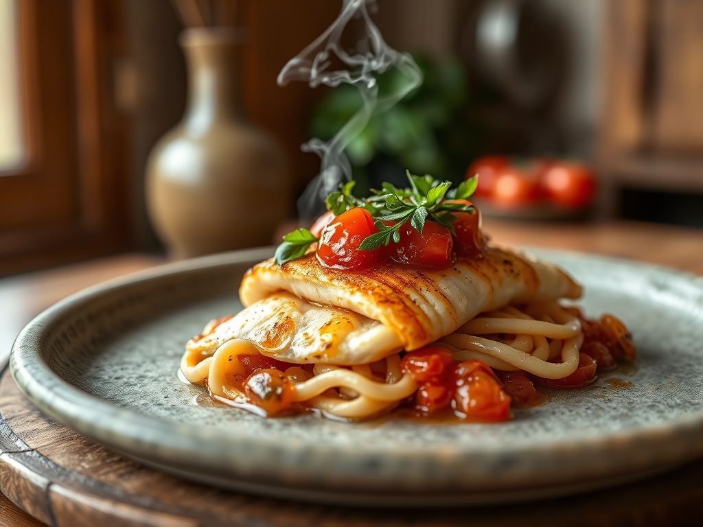 Merluza con salsa de tomate