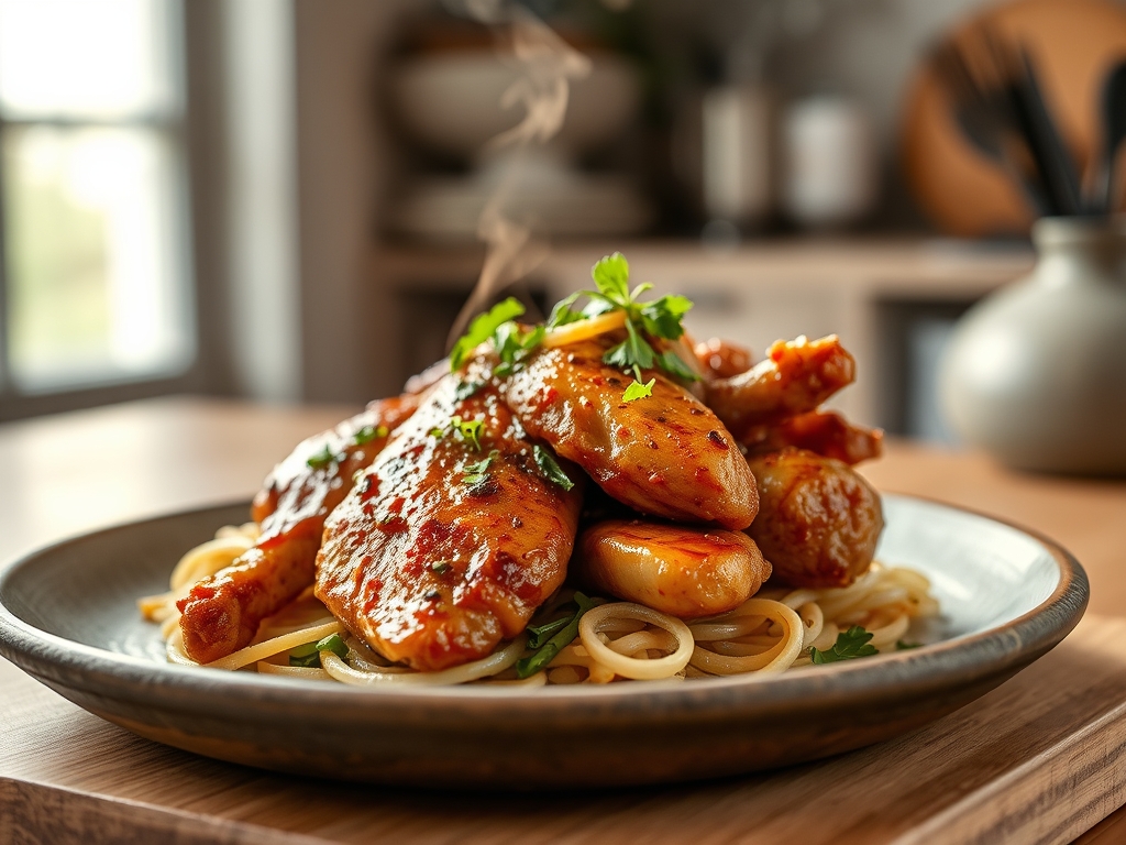 Pollo al estilo teriyaki fit