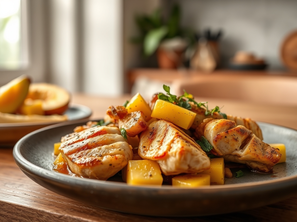 Pollo con piña y soja