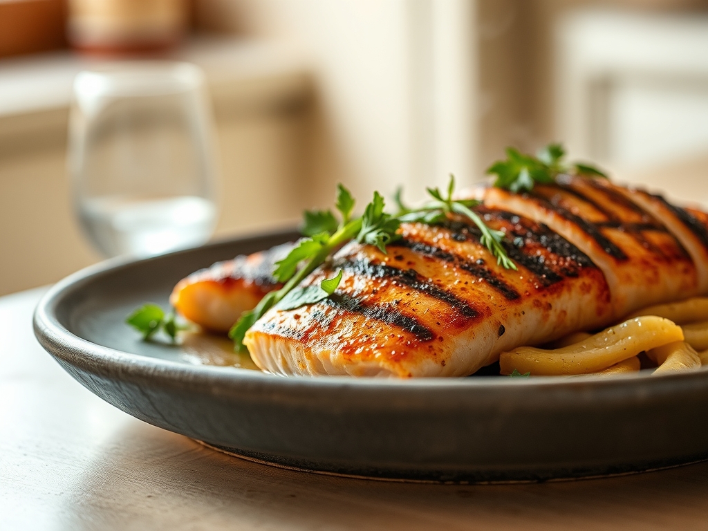 Salmón con costra de hierbas