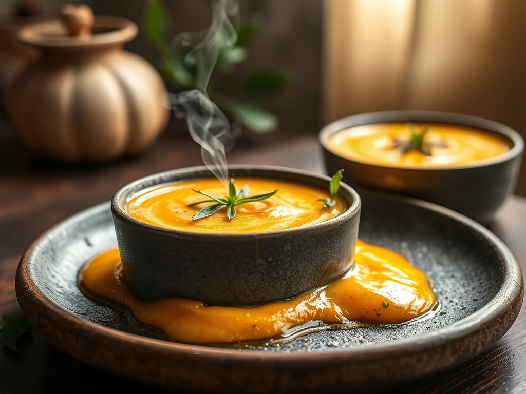 Crema de calabaza y coco
