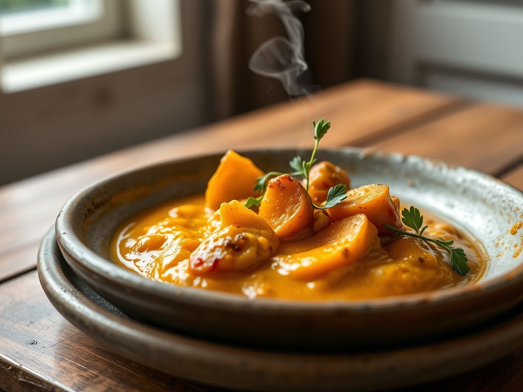 Crema de lentejas y curry