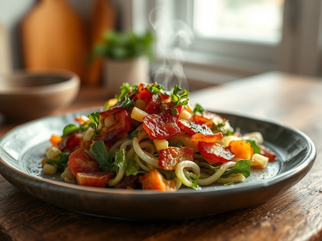 Ensalada de espinacas y bacon fit