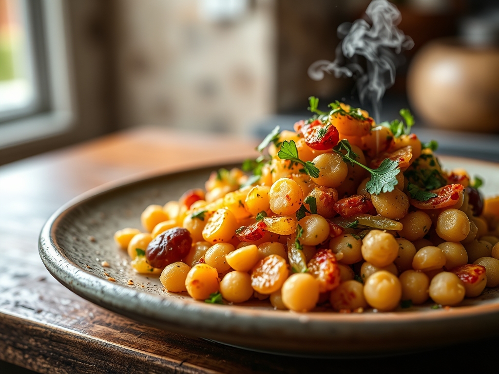 Ensalada de garbanzos y pepino
