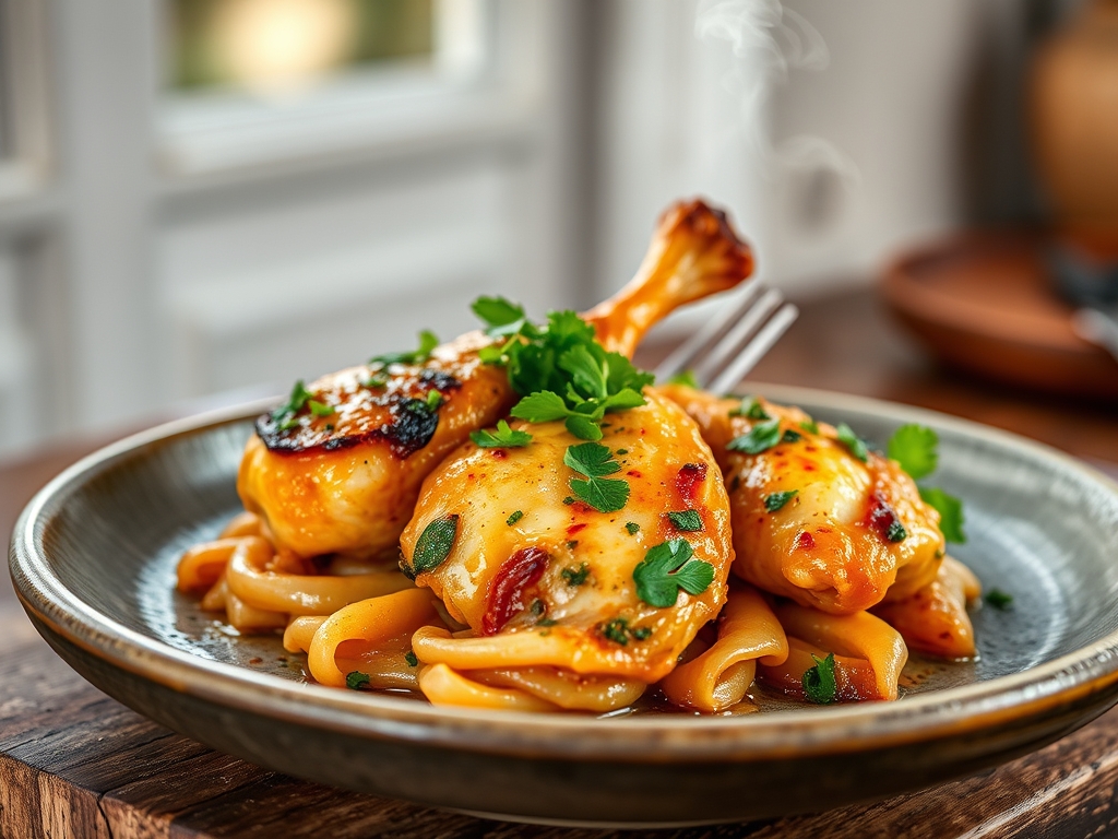 Pollo con espárragos trigueros