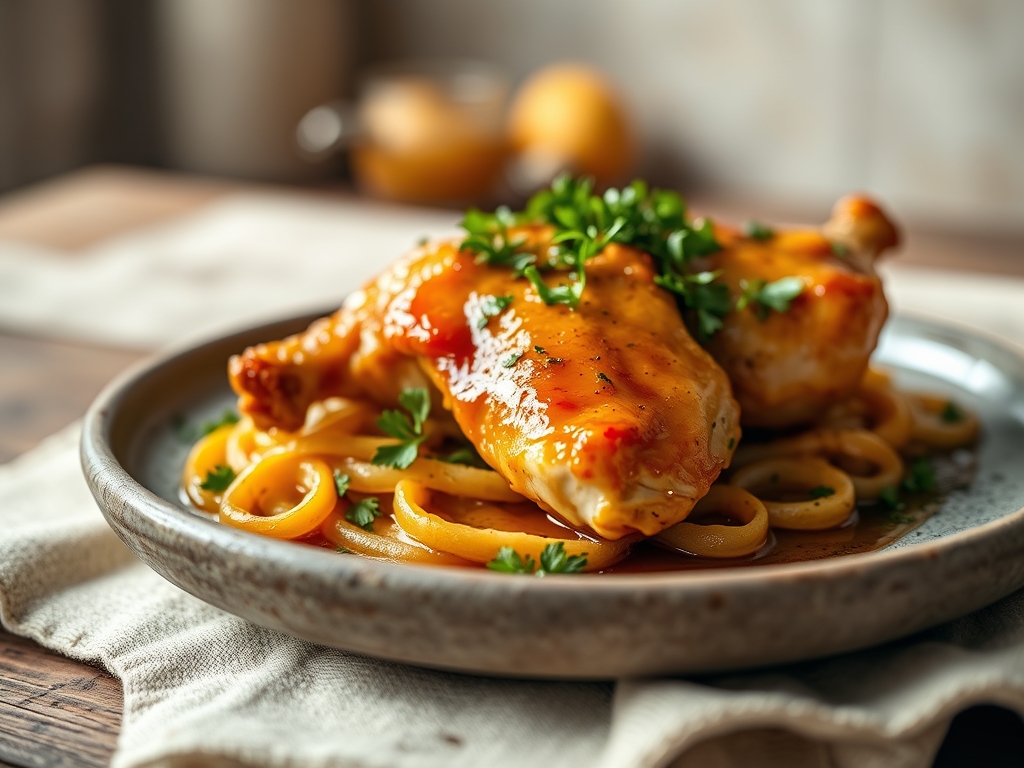 Pollo con mostaza y miel fit