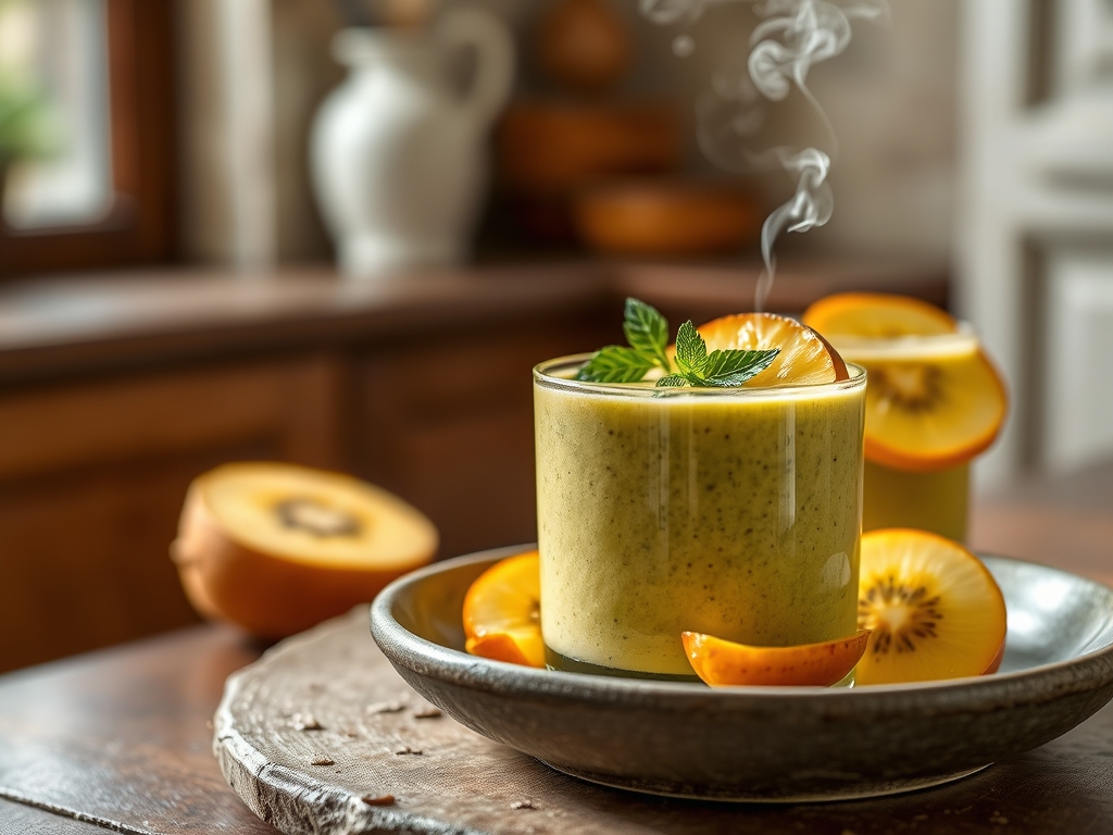 Smoothie de kiwi y manzana