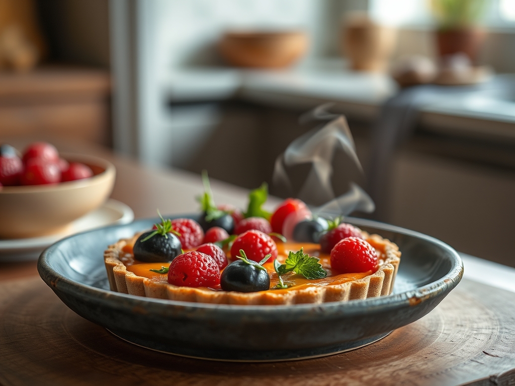 Tarta de yogur y frutos rojos